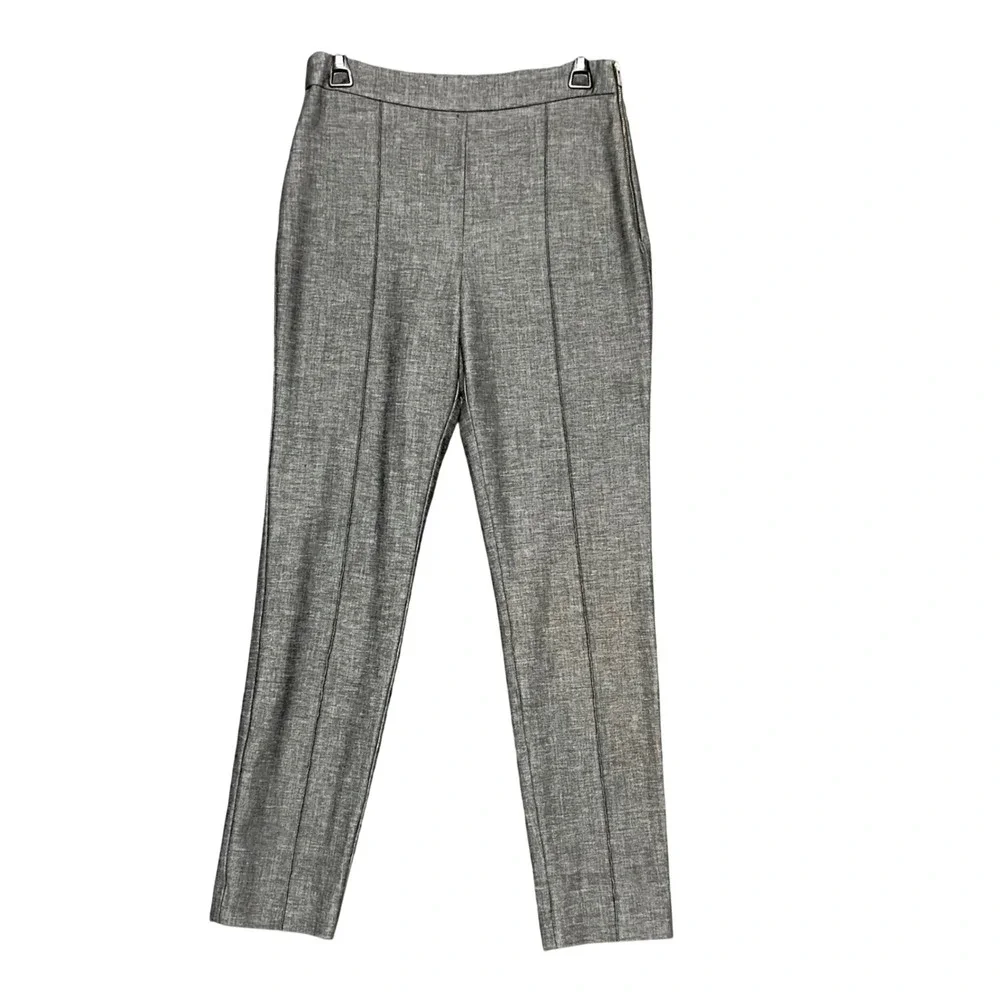 Mango Suit Women's Size 6 Grey High Waisted Side‎ Zip Tapered Dress Career Pants